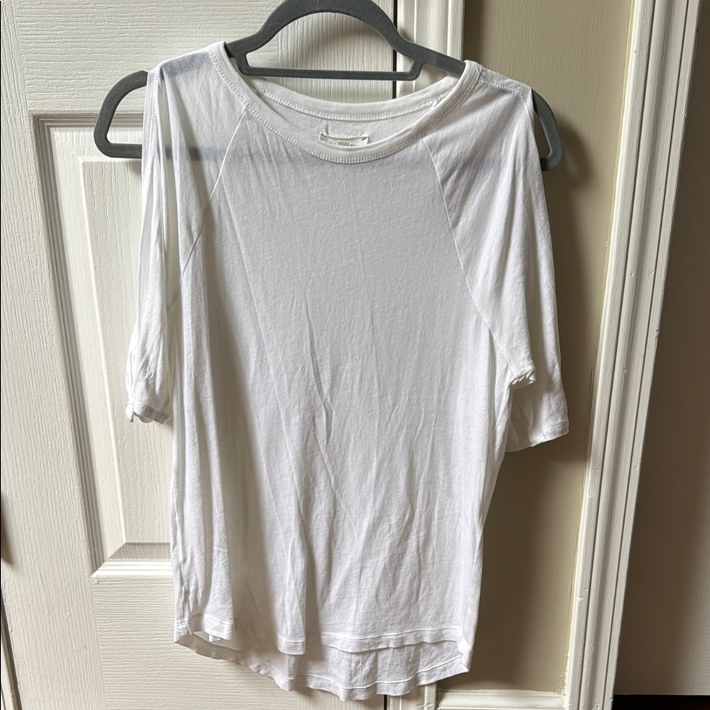 Lou & Grey Peekaboo White Women's Top